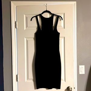 Guess Brand Black Bodycon Dress w/gold hardware in size M.